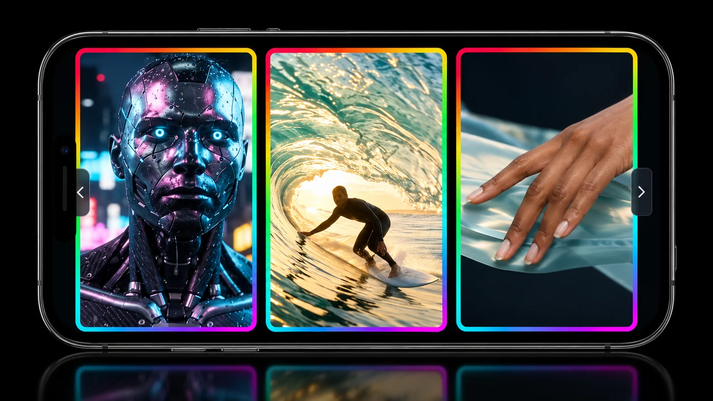 Illustration of colored frames and the border picker